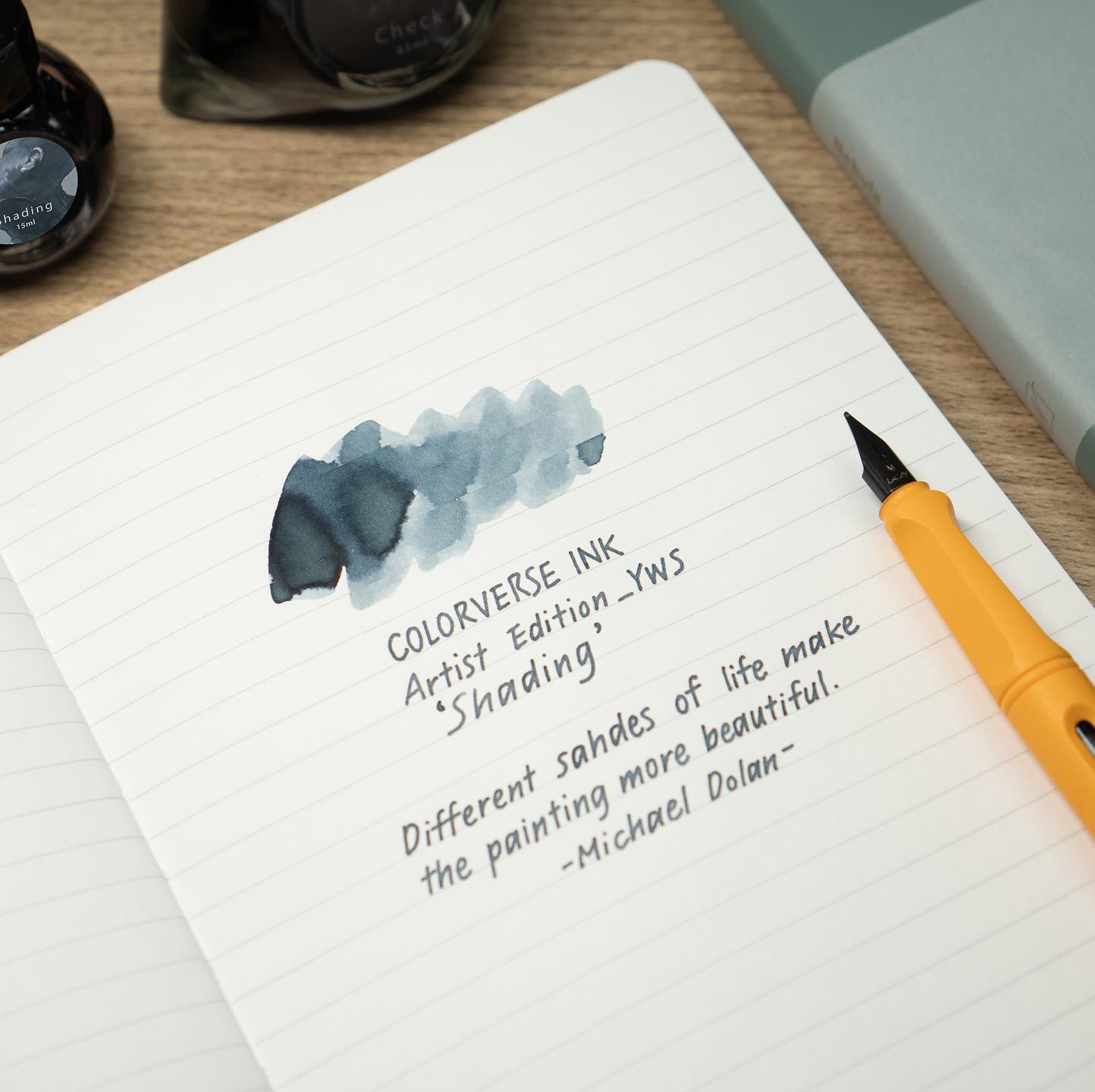 Colorverse | Blue | Fountain Pen Ink Bottled | The Artist Edition | Check & Shading 65ml, 15ml Set