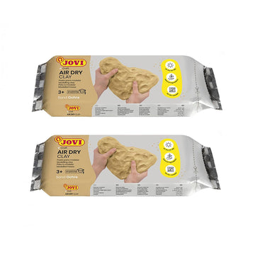 Jovi | European Air Dry | Modelling Sand | Ochre Non-Toxic Clay | Pack of 2 | 250g Each | Art & Craft