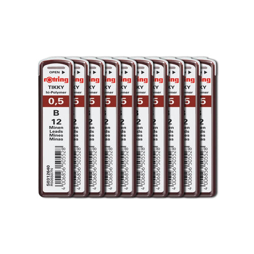 Rotring | Tikky | 0.5MM | B Replacement Leads | Pack of 10