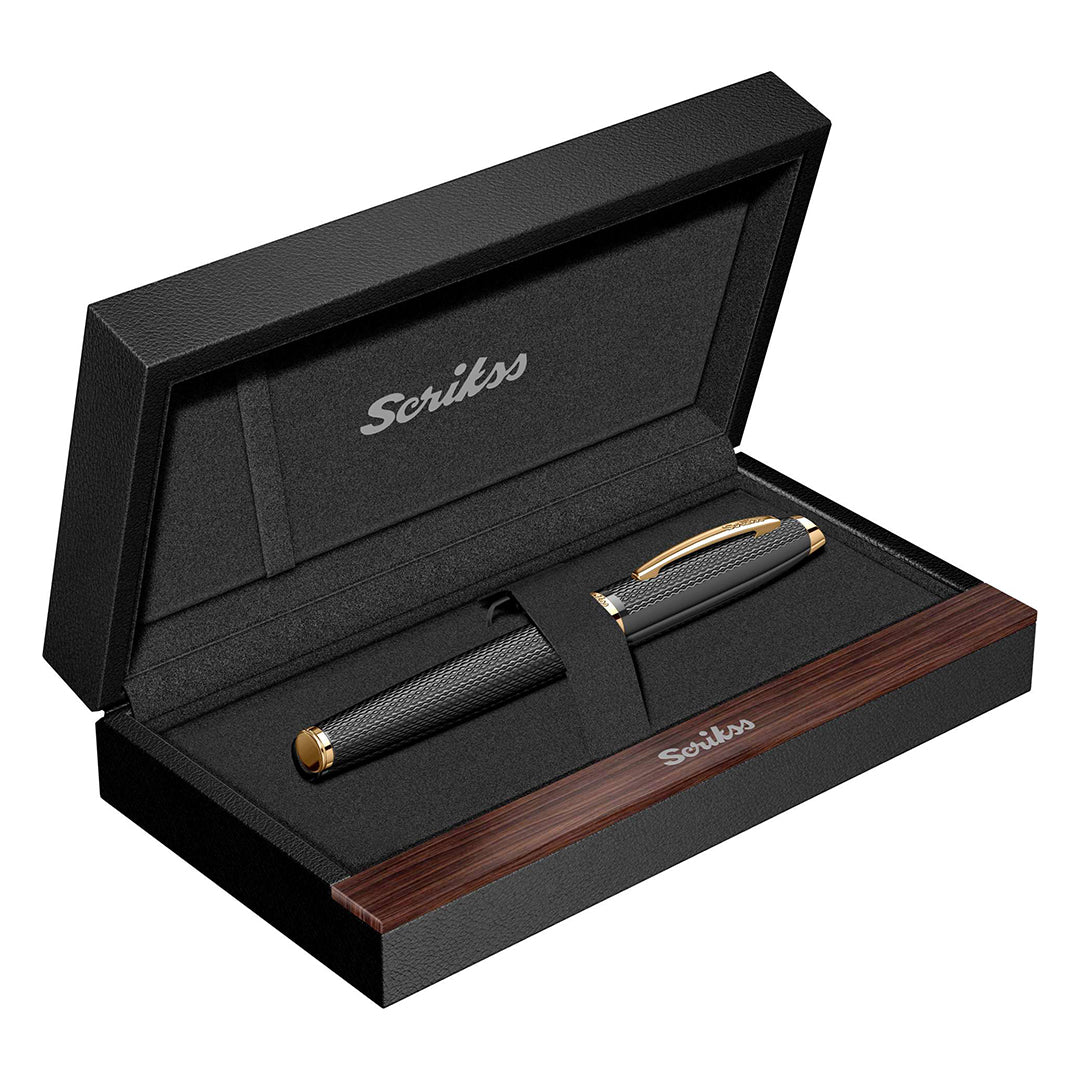 Scrikss Oscar 390 Rollerball Pen | Matt Black GT