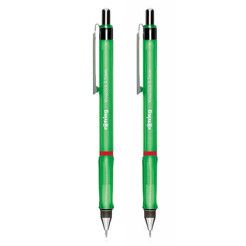 Rotring Visuclick 0.5mm & 0.7mm Mechanical Pencils, 2B Lead, Green Barrel - Total 2 Pieces