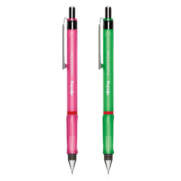 Rotring Visuclick 0.5mm Mechanical Pencils, 2B Lead, Pink & Green Barrel - Total 2 Pieces
