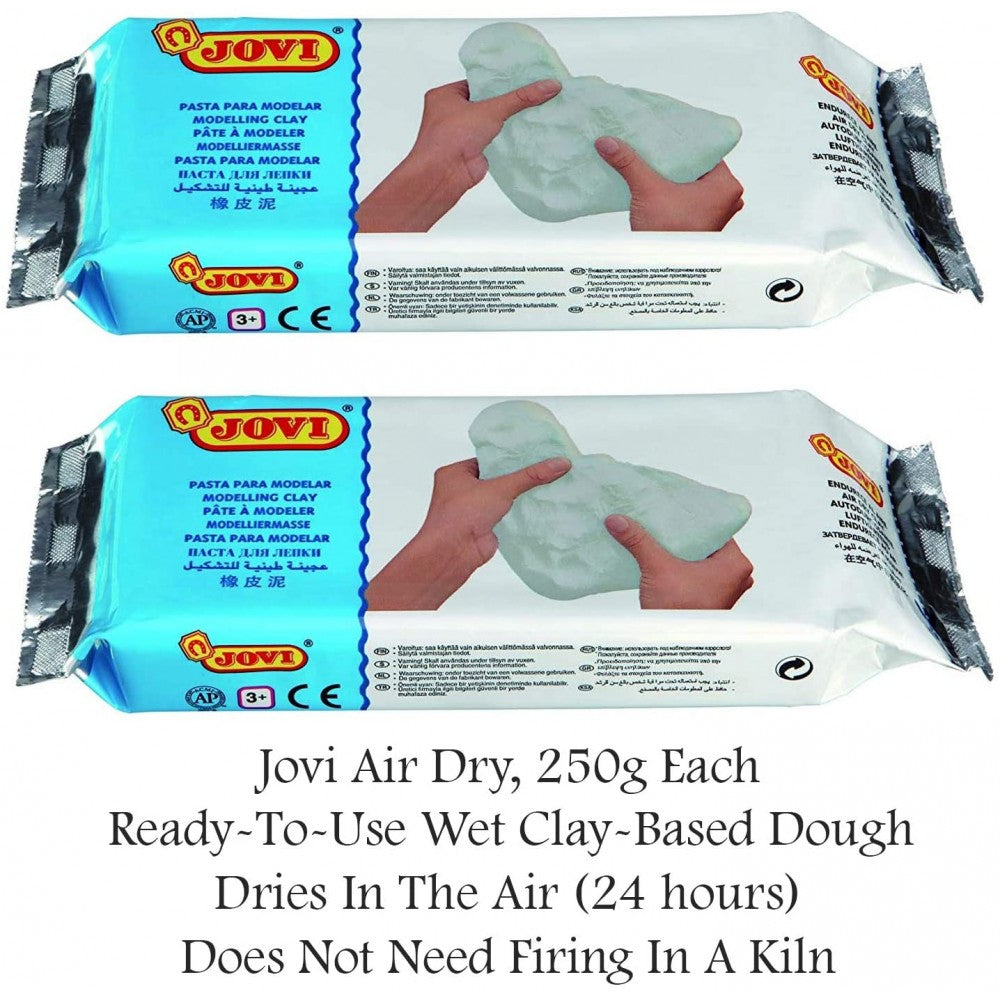 Jovi | European Air-Dry | Modelling Clay | White | 2 Packet | 250 Grams Each