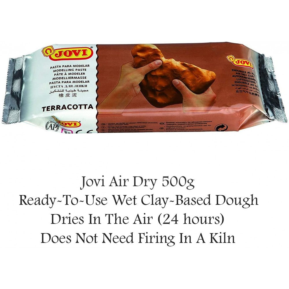 Jovi | European Air-Dry | Modelling Teracotta Clay | Brown | 500 Grams