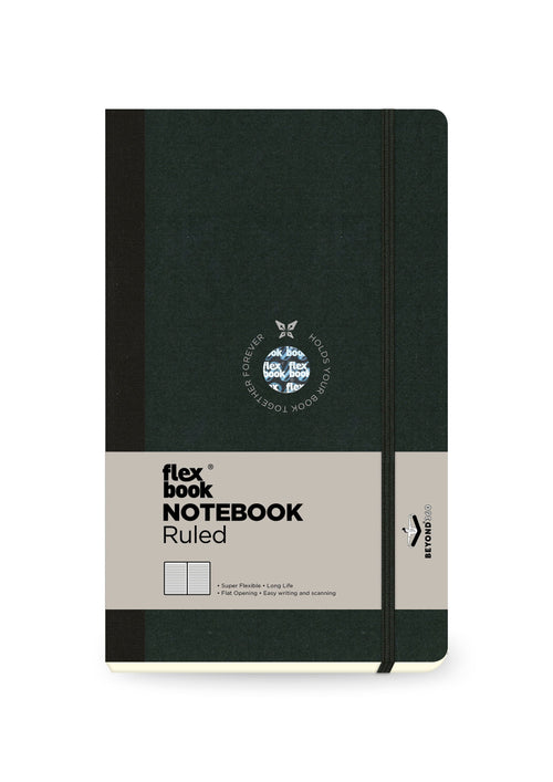Flexbook | Ruled | Medium A5 Size Notebook | Black | Flex Global