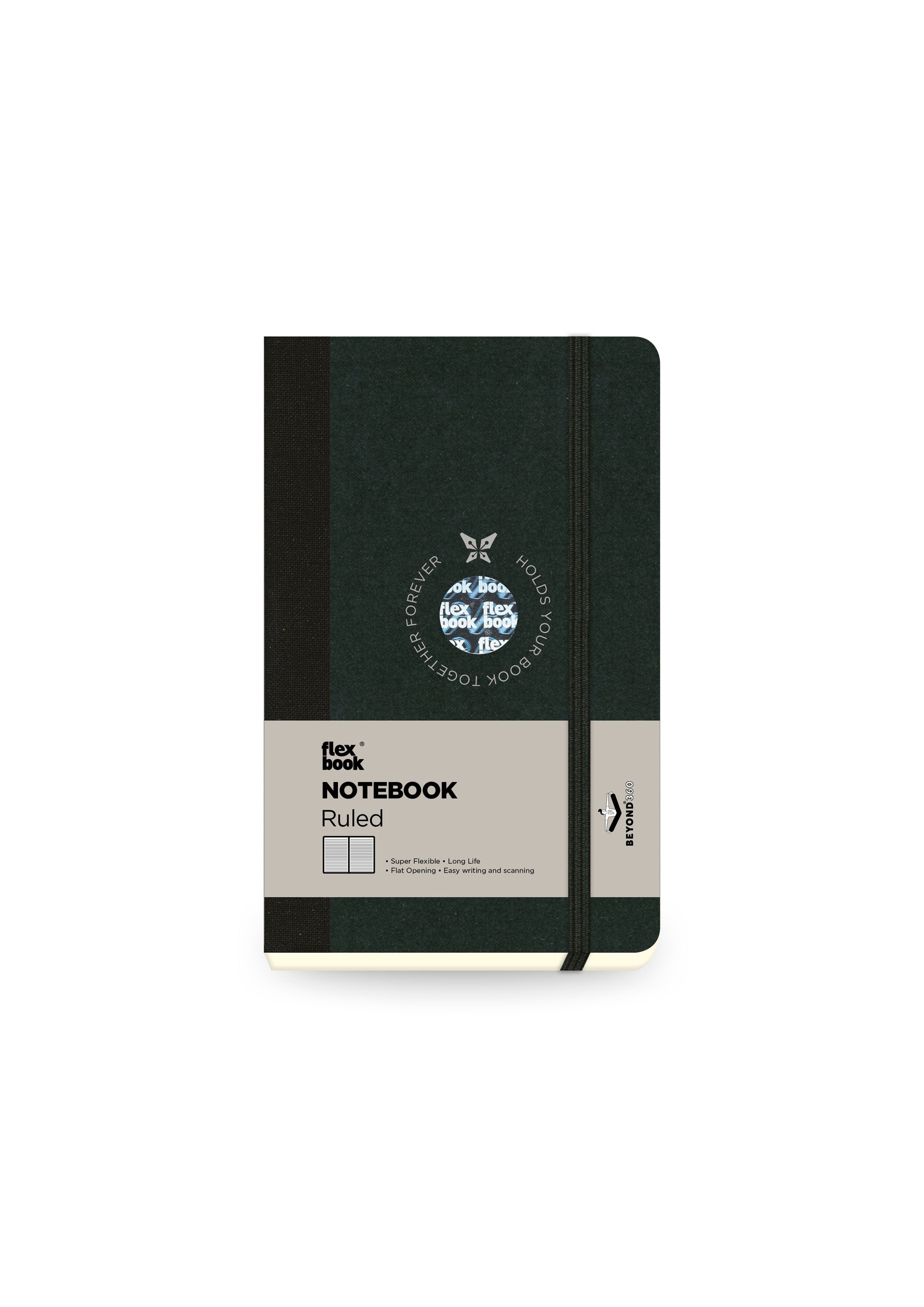 Flexbook | Ruled | Pocket A6 Size Notebook | Black | Flex Global