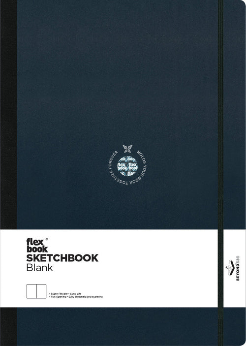 Flexbook | Blank | Large A4 Size Sketchbook | Black | Flex Global Sketchbook