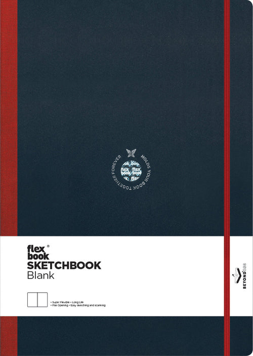 Flexbook | Blank | Medium A5 Size Sketchbook | Red | Flex Global Sketchbook