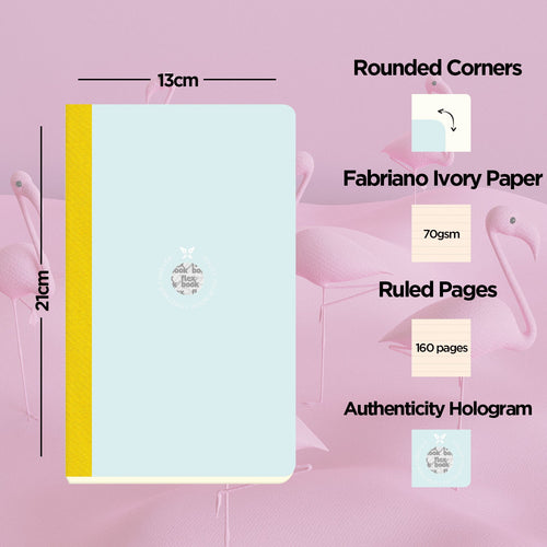 Flexbook | Ruled | Medium A5 Size Notebook | Light Blue-Green | Smartbook