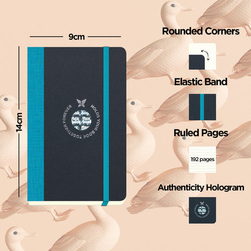 Flexbook | Ruled | Pocket A6 Size Notebook | Turquoise | Flex Global