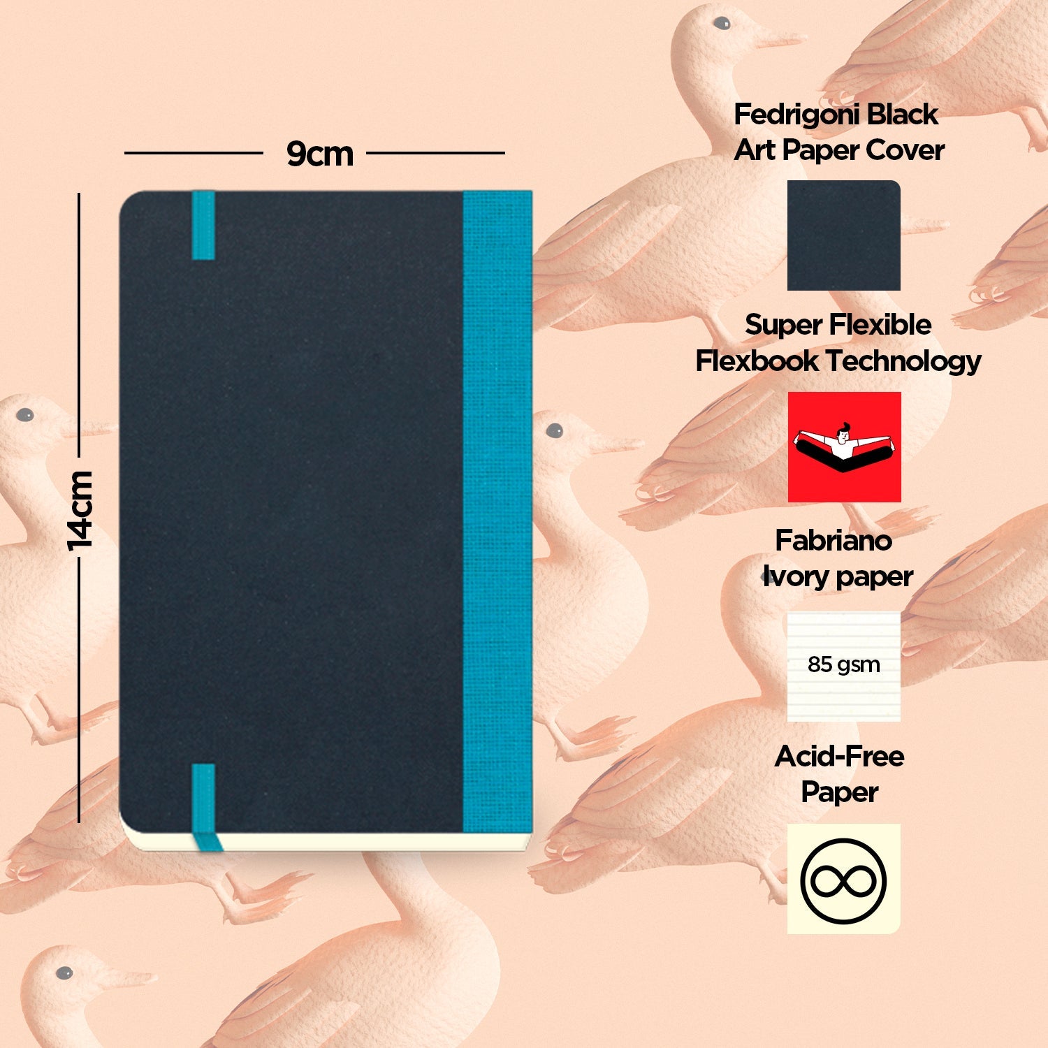 Flexbook | Ruled | Pocket A6 Size Notebook | Turquoise | Flex Global