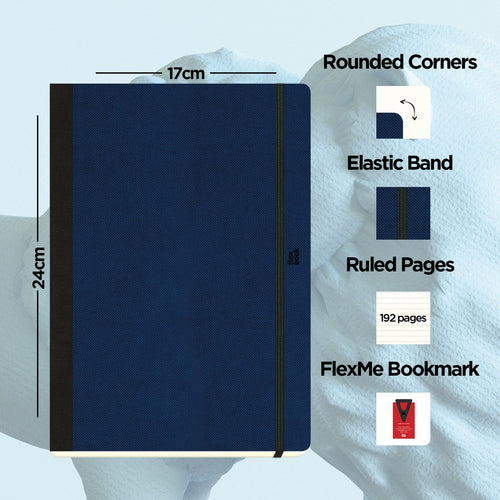 Flexbook | Ruled | Large B5 Size Notebook | Royal Blue | Adventure Series