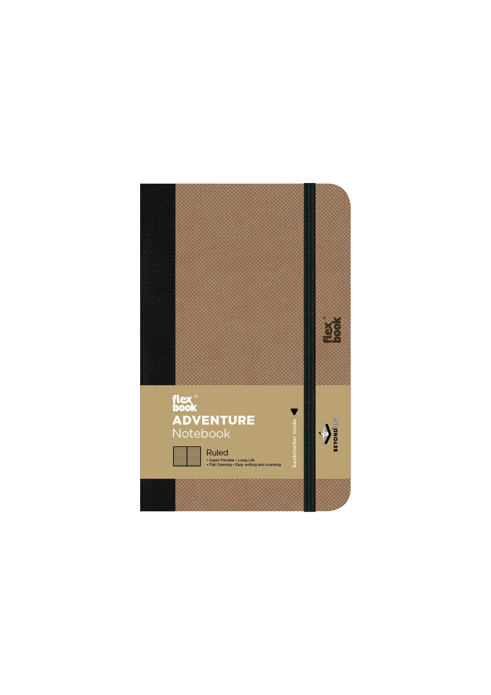Flexbook | Ruled | Pocket A6 Size Notebook | Camel | Adventure Series