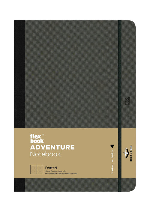 Flexbook | Dotted | Large B5 Size Notebook | Off Black | Adventure Series