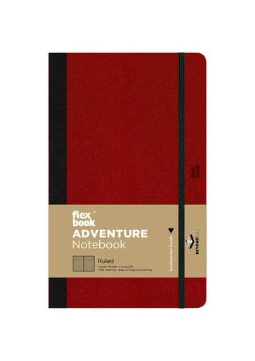 Flexbook | Ruled | Medium A5 Size Notebook | Red | Adventure Series
