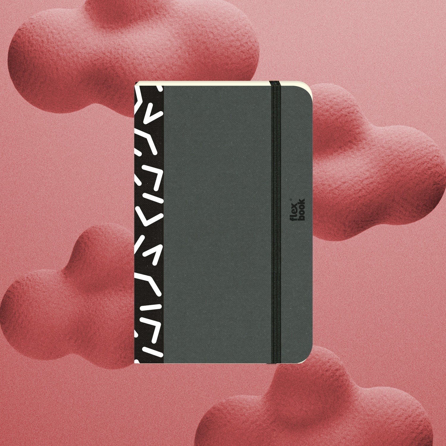 Flexbook | Ruled | Pocket A6 Size Notebook | Black | Visions 'All Angles' Spine