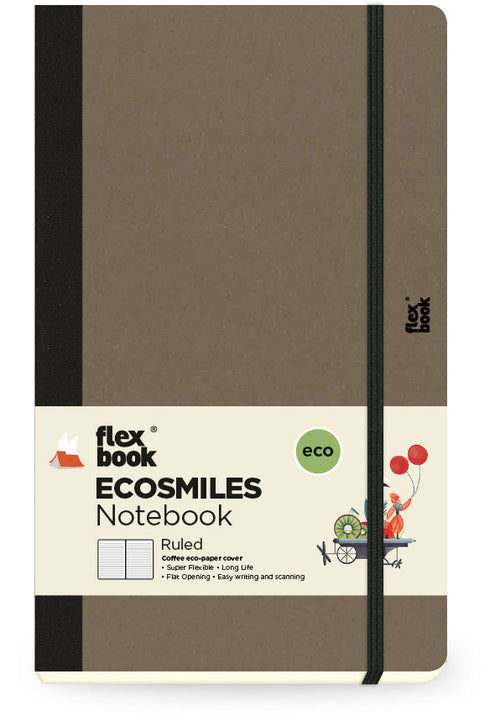 Flexbook | Ruled | Medium A5 Size Notebook | Coffee | Ecosmiles Eco Series