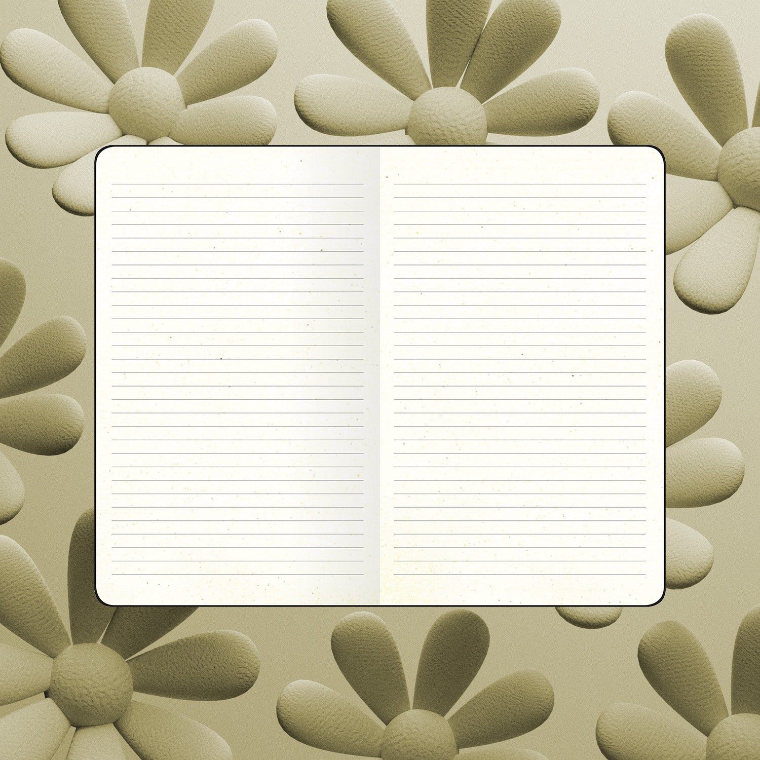 Flexbook | Ruled | Medium A5 Size Notebook | Olive | Ecosmiles Eco Series