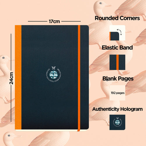 Flexbook | Plain | Large B5 Size Notebook | Orange | Flex Global