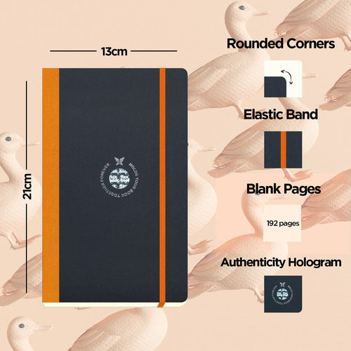 Flexbook | Plain | Medium A5 Size Notebook | Orange | Flex Global