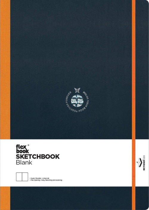 Flexbook | Blank | Large A4 Size Sketchbook | Orange | Flex Global Sketchbook