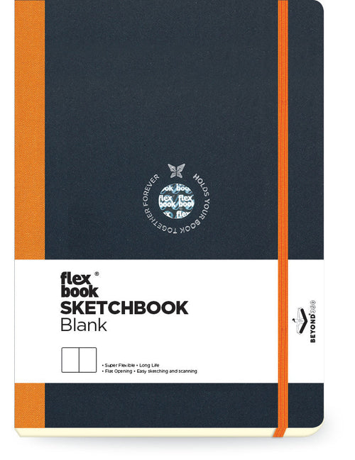 Flexbook | Blank | Medium A5 Size Sketchbook | Orange | Flex Global Sketchbook