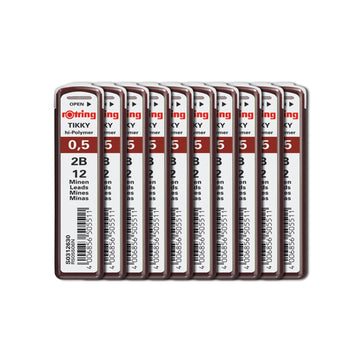 Rotring | Tikky | 0.5MM | 2B Replacement Leads | Pack of 10