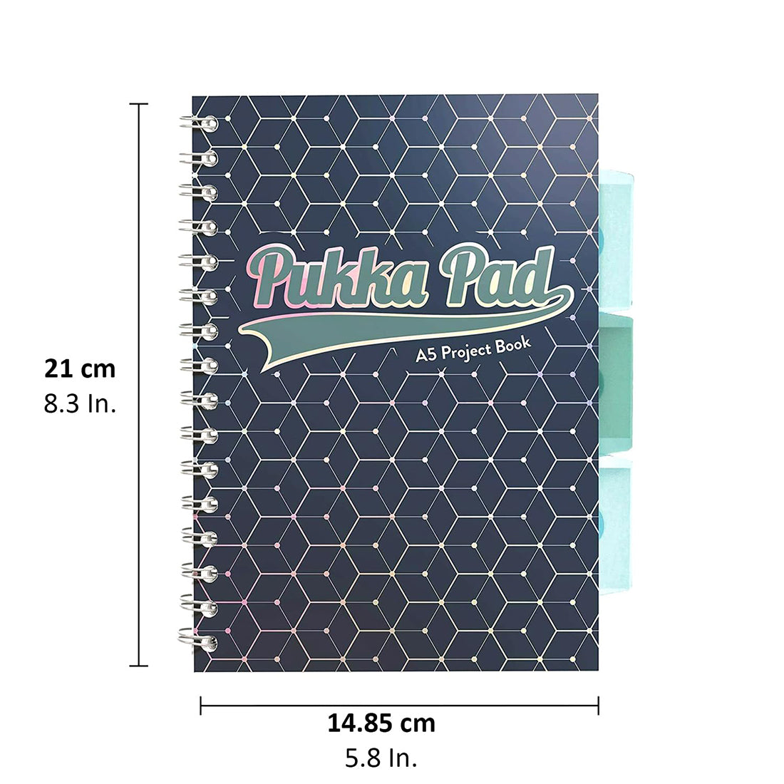 Pukka Pad A5 Size Single Line Ruled Subject Notebook - College Ruled 200 Pages 80gsm Spiral Wiro Bound Glee Series
