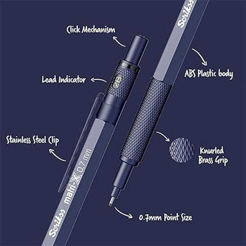 Scrikss | Matri-X | Mechanical Pencil | Dark Blue-0.7mm