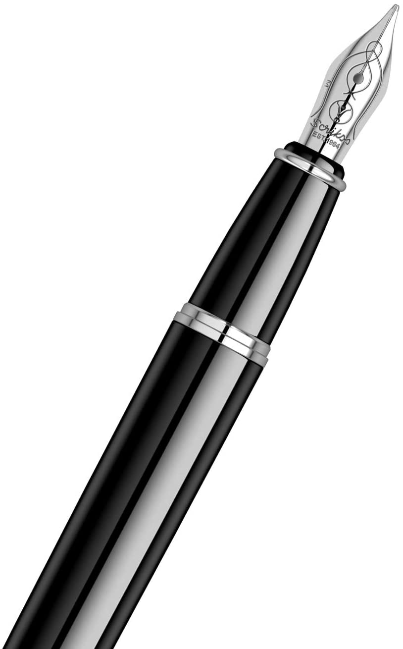 Scrikss | Honour 38 | Glossy Black | Fountain Pen | Medium Nib
