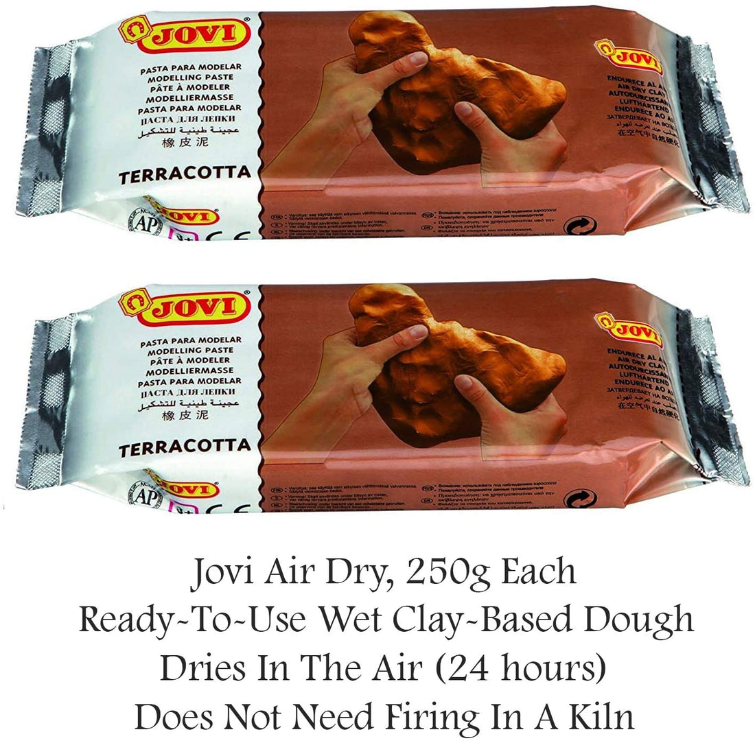Jovi | European Air-Dry | Modelling Terracotta Clay | Brown | 2 Packet | 250 Grams Each