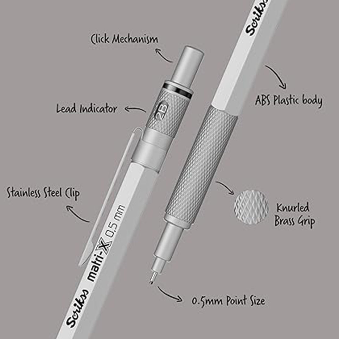 Scrikss | Matri-X | Mechanical Pencil | Light Grey-0.5mm