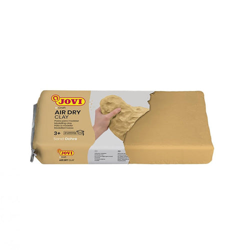 Jovi European Air-Dry Modeling Sand Ochre Clay 3 Packets - Each Pack of 250 Grams for Sculpting Pottery Art & Craft Handicraft Educational Purpose Fine Motor Skills