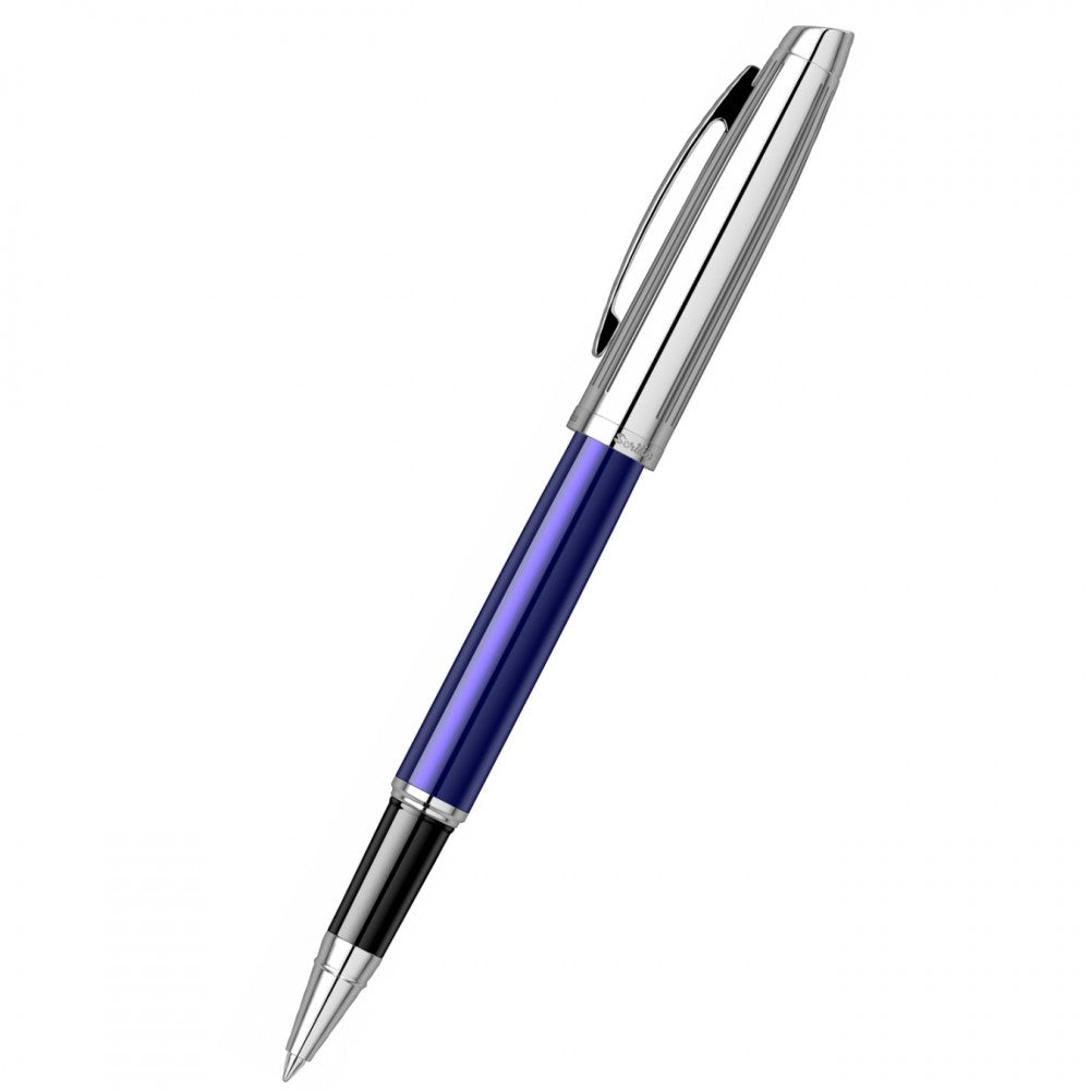 Scrikss Oscar 39 Rollerball Pen | Blue Chrome CT