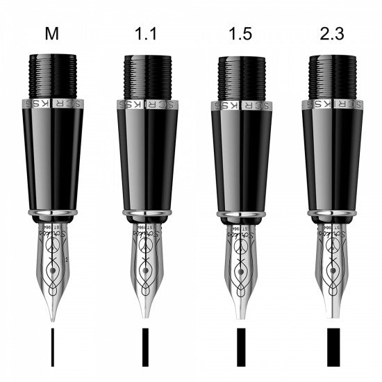 Scrikss | Calligraphy | Pen Set | Blue | Medium, 1.1mm, 1.5mm, 2.3mm Nib - penpencilink
