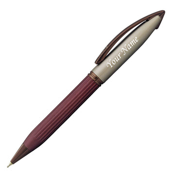 Acuity Ball Point Pen - Metal Body with Coffee Pink Matte Finish and Bronze Finish Accessories - It Comes in a Pen Pouch - Ink Colour Blue - 30002