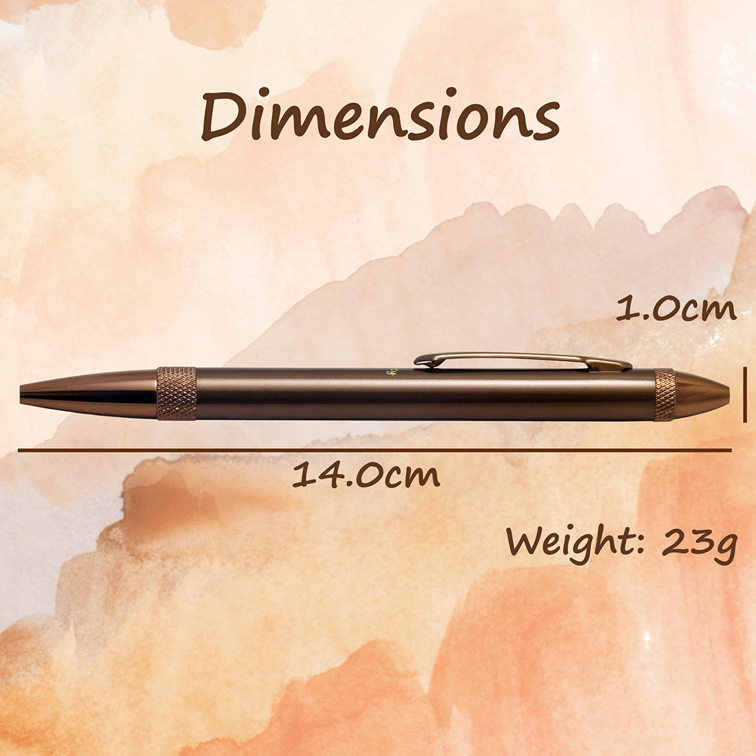 Acuity Ball Point 2-In-1 Pen - Metal Body with Glossy Finish - Holds Blue & Red Refills at Each End - It Comes in a Pouch - 30018