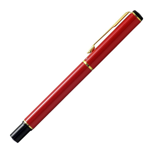 Acuity Roller Gel Pen - Glossy Red Metal Body with Gold Accessories - It Comes in a Pouch - 30020