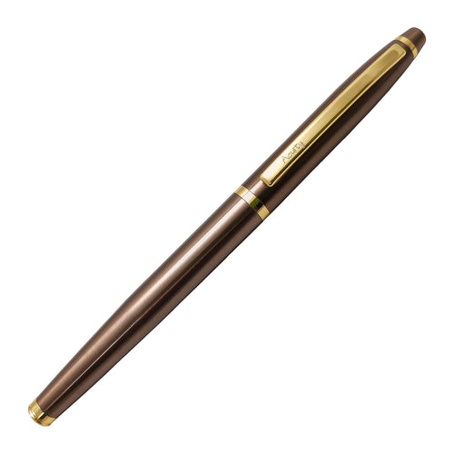 Acuity Coffee-Scented Blue Ink Ball Point Pen | Brown Glossy Finish Metal Body with Gold Finish Clip | Coffee Fragrance Smell Ink | Perfect for Personal Use & Gift Idea | It Comes in a Pouch | 30036