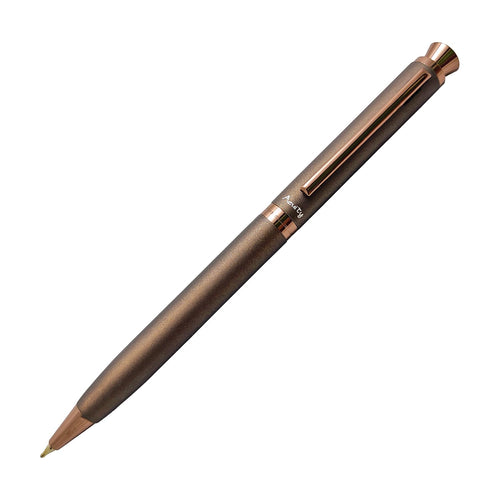 Acuity Coffee-Scented Blue Ink Ball Point Pen | Dark Brown Finish Metal Body with Glossy Clip & Crystal on Top | Coffee Fragrance Smell Ink | It Comes in a Pouch | 30047