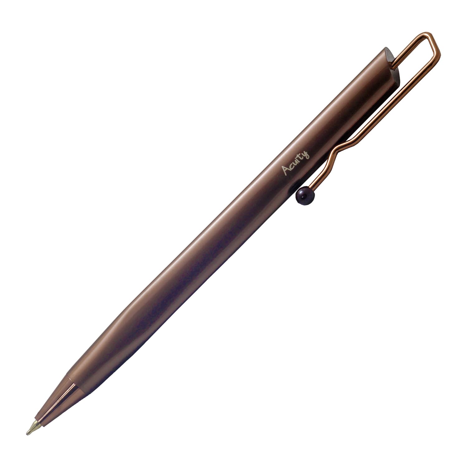 Acuity Coffee-Scented Blue Ink Ball Point Pen | Triangular Dark Brown Finish Metal Body with Zigzag Clip | Coffee Fragrance Smell Ink | For Personal Use & Gifting | It Comes in a Pouch | 30054