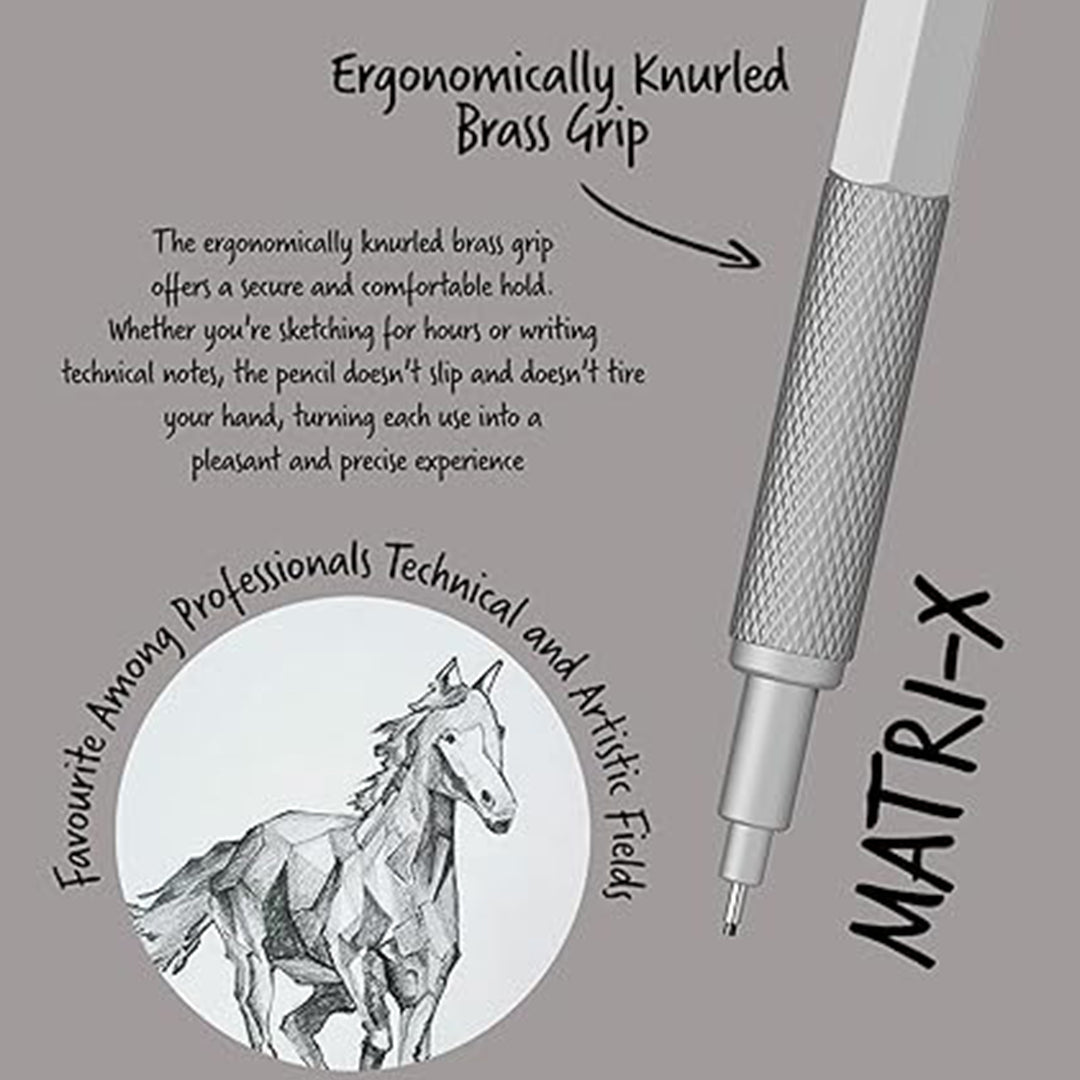 Scrikss | Matri-X | Mechanical Pencil | Light Grey-0.5mm