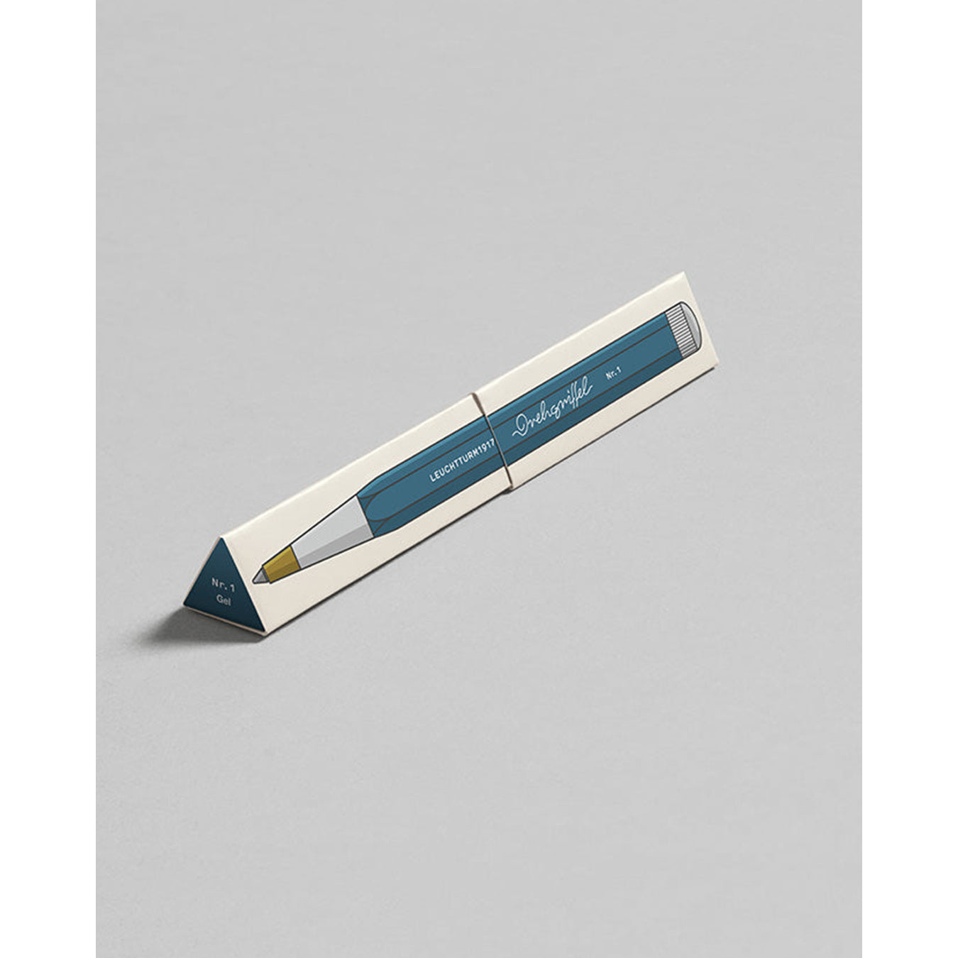 LEUCHTTURM1917 Gel Pen with Document Proof Black Ink | Drehgriffel No. 1 | Stone Blue| Twist Mechanism