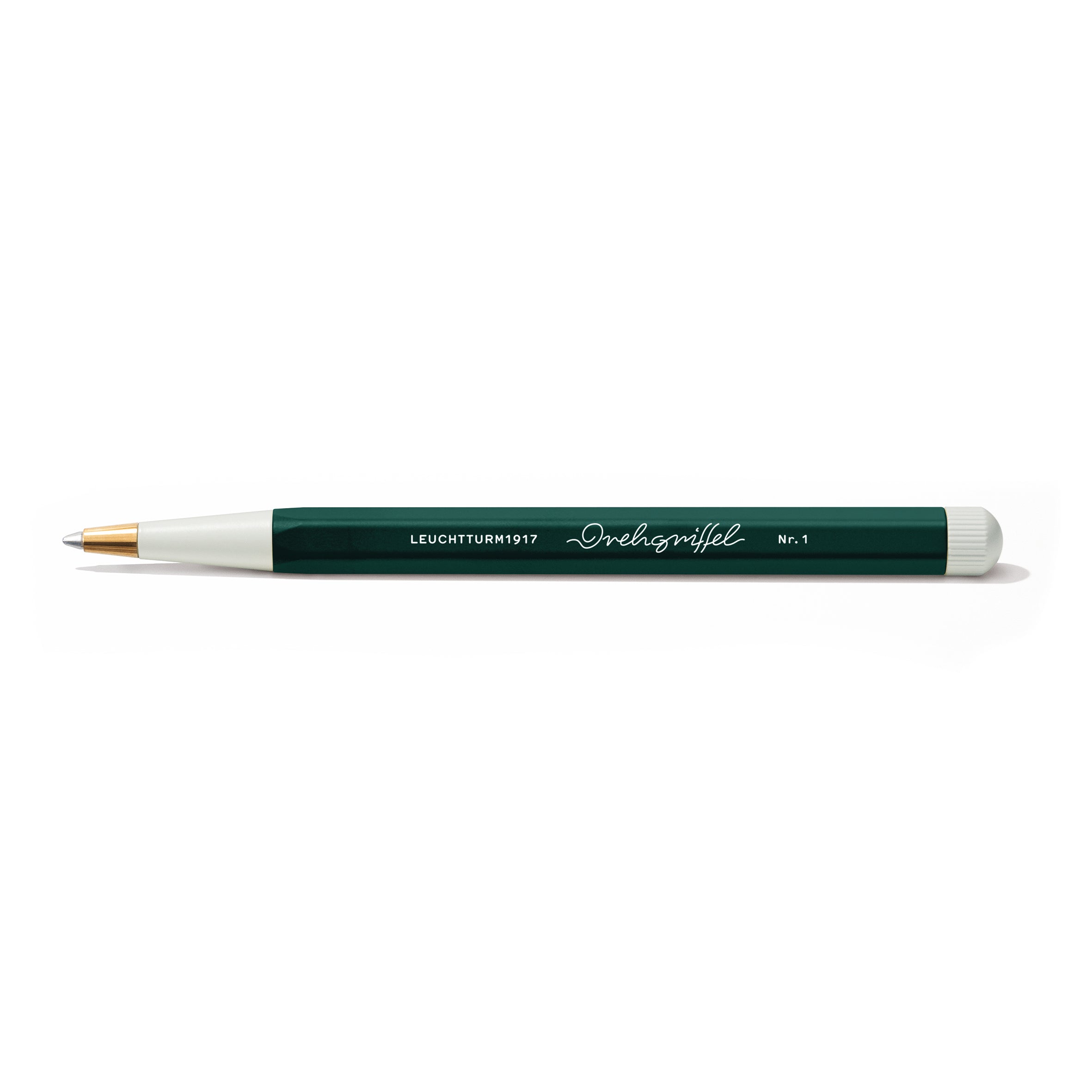 LEUCHTTURM1917 Ball Point Pen with Royal Blue Ink | Drehgriffel No. 1 | Forest Green | Twist Mechanism