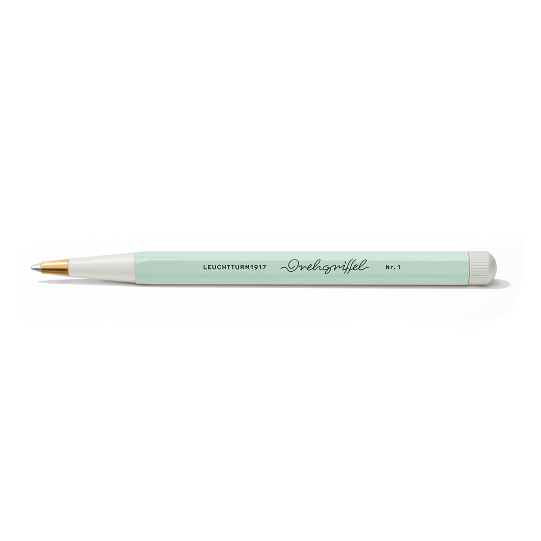 LEUCHTTURM1917 Ball Point Pen with Royal Blue Ink | Drehgriffel No. 1 | Mint Green | Twist Mechanism - penpencilink