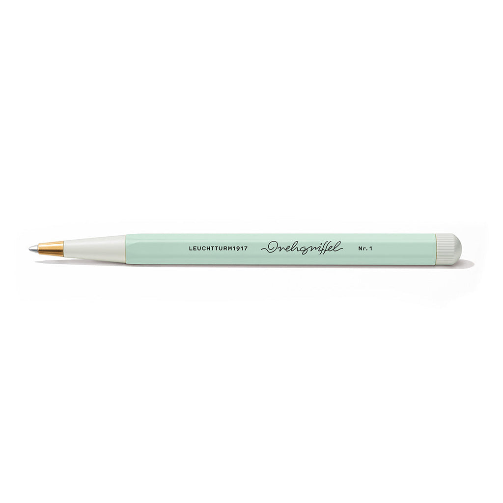 LEUCHTTURM1917 Gel Pen with Document Proof Black Ink | Drehgriffel No. 1 | Mint Green| Twist Mechanism
