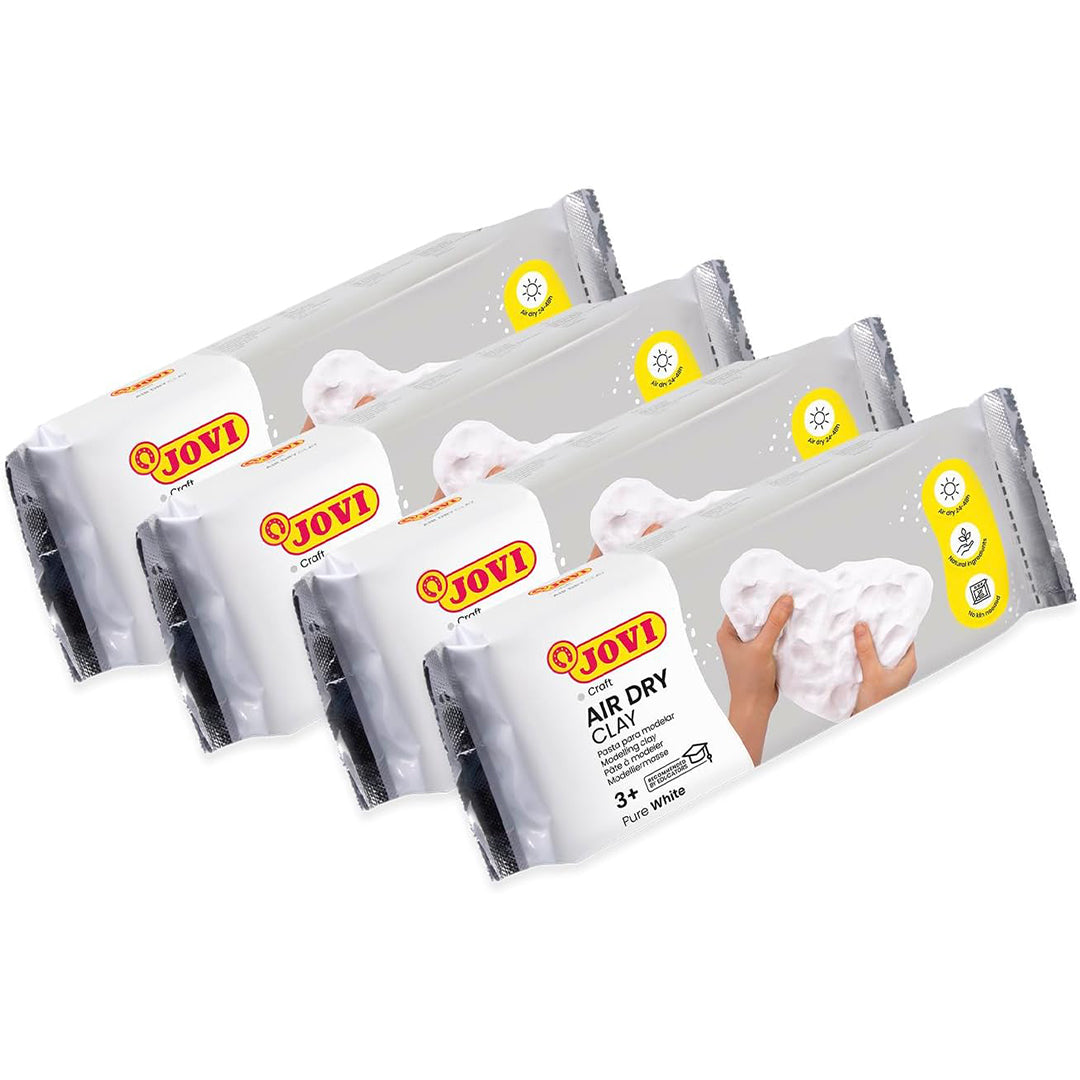 Jovi | Air Dry | Modeling Clay Kit | Set of 4 | White Color | (P86/4)