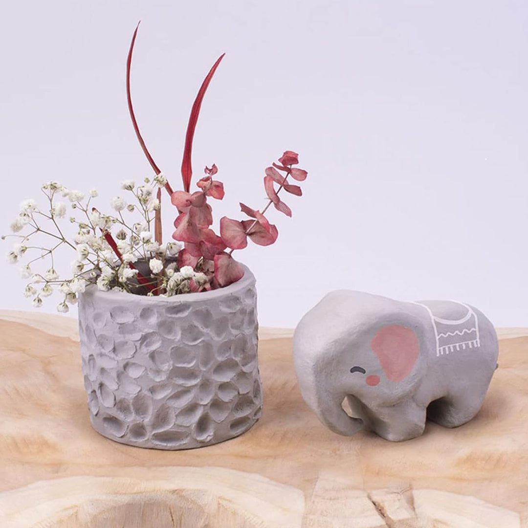 Jovi European Air-Dry Modeling Stone Grey Clay 2 Packets - Each Pack of 250 Grams for Sculpting Pottery Art & Craft Handicraft Educational Purpose Fine Motor Skills