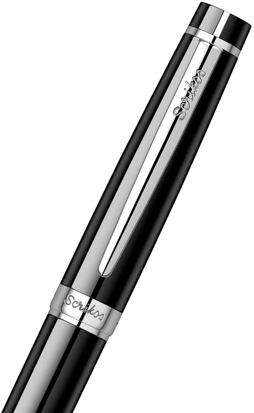 Scrikss | Honour 38 | Glossy Black | Fountain Pen | Medium Nib