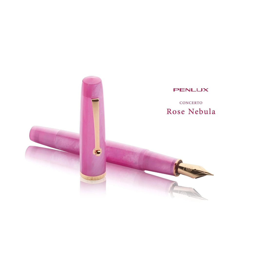 Penlux | Fountain Pen | Concerto | Rose Nebula | Rose Gold Trim